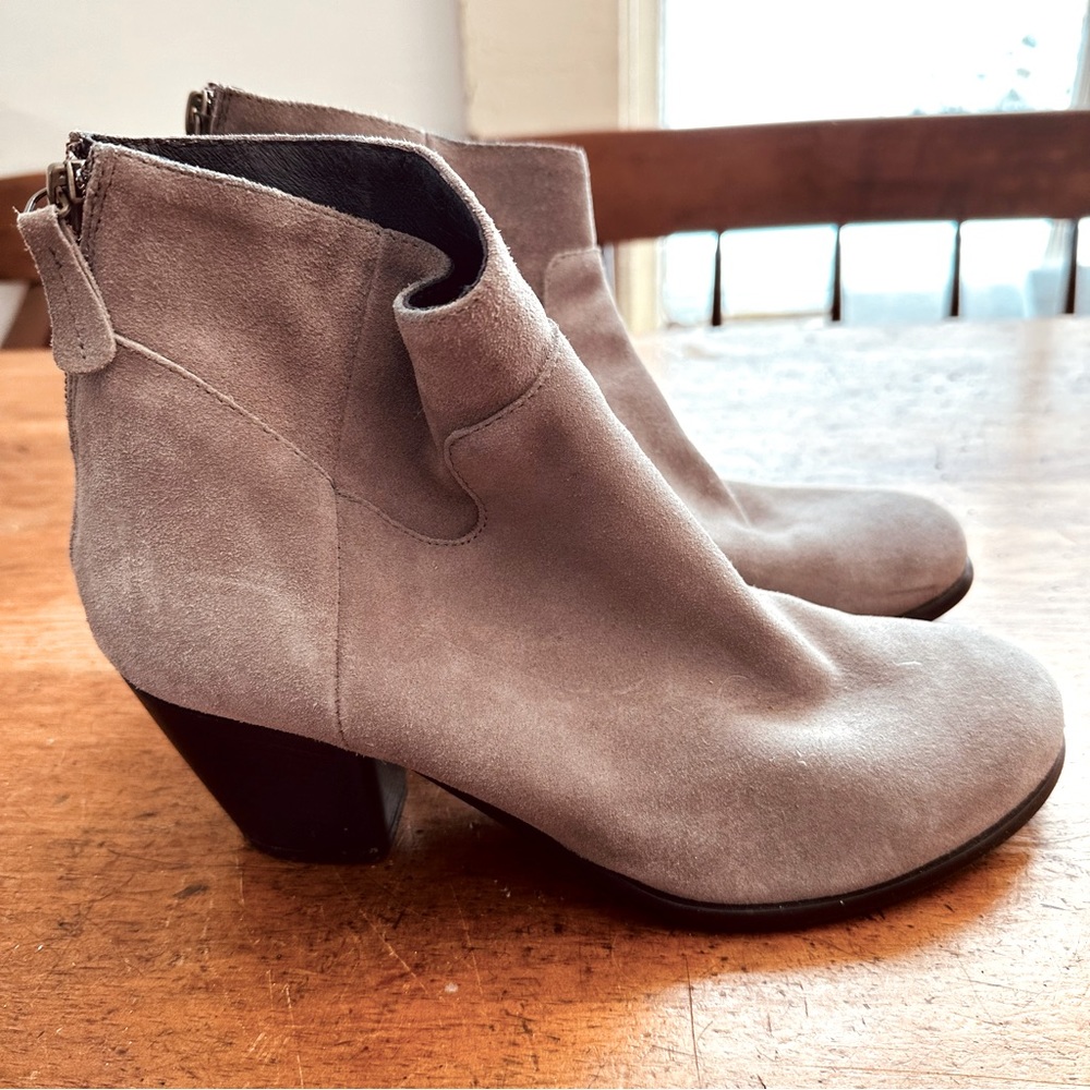 Garnet Hill Short Gray Suede Boots